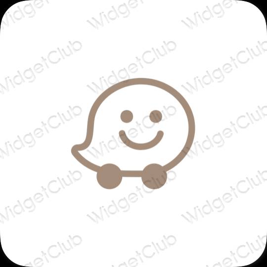 Aesthetic Waze app icons