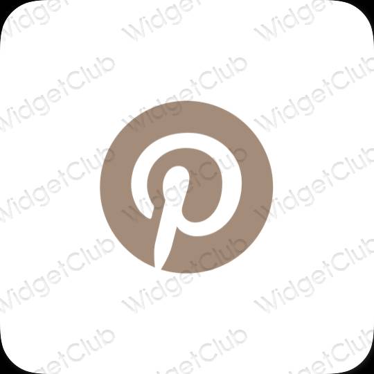 ესთეტიკური Pinterest აპლიკაციის ხატები