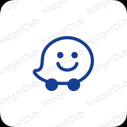 ესთეტიკური Waze აპლიკაციის ხატები