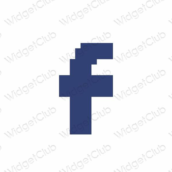 Ästhetische Facebook App-Symbole