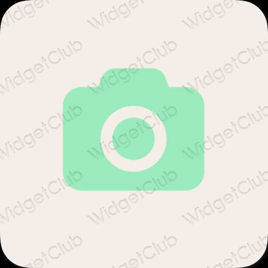 Aesthetic beige Camera app icons