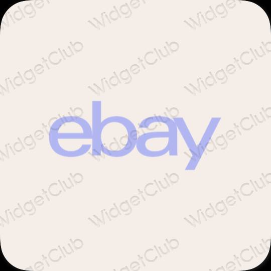 Aesthetic beige eBay app icons