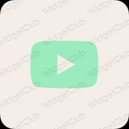Aesthetic beige Youtube app icons