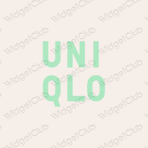 Aesthetic beige UNIQLO app icons