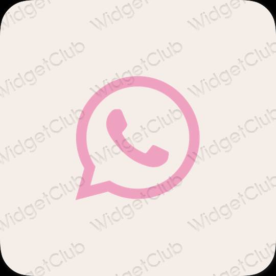 Aesthetic beige WhatsApp app icons