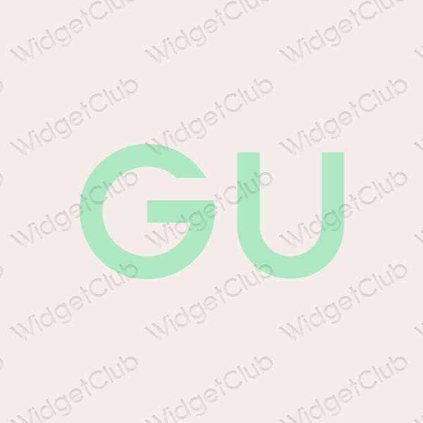 Aesthetic beige GU app icons