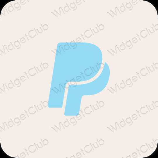 Aesthetic beige Paypal app icons