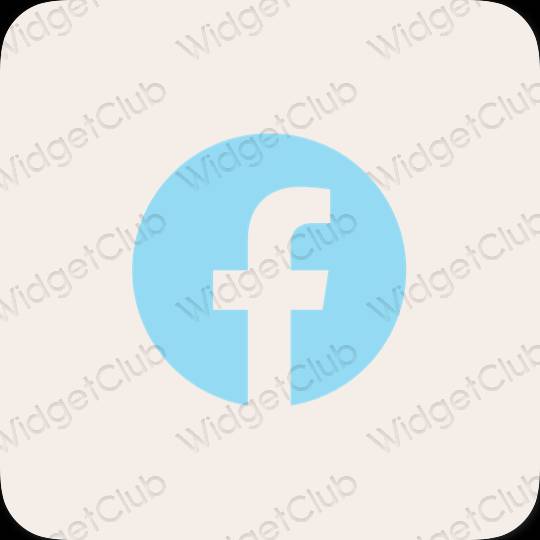 Aesthetic beige Facebook app icons
