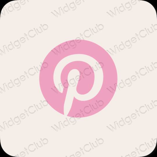 Aesthetic beige Pinterest app icons