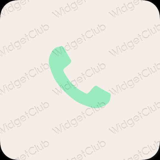 Aesthetic beige Phone app icons