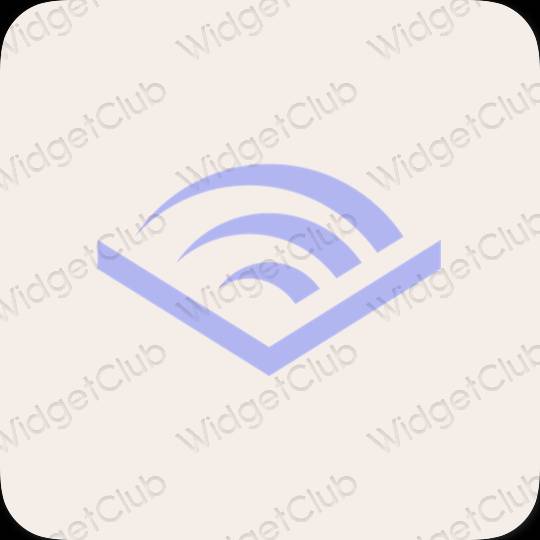 Aesthetic beige Audible app icons