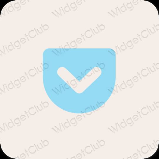 Aesthetic beige Pocket app icons