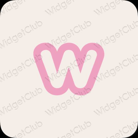 Estético beige Weebly iconos de aplicaciones