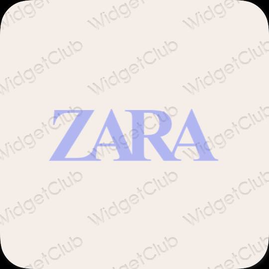 زیبایی شناسی رنگ بژ ZARA آیکون های برنامه