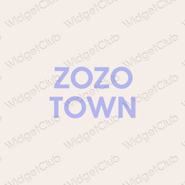 Aesthetic beige ZOZOTOWN app icons