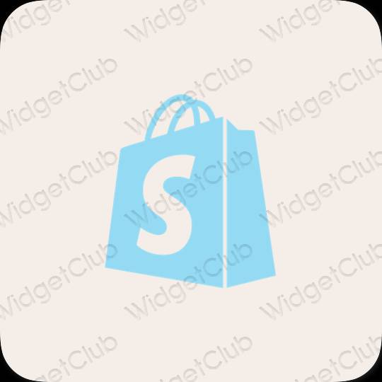 Ესთეტიური კრემისფერი Shopify აპლიკაციის ხატები
