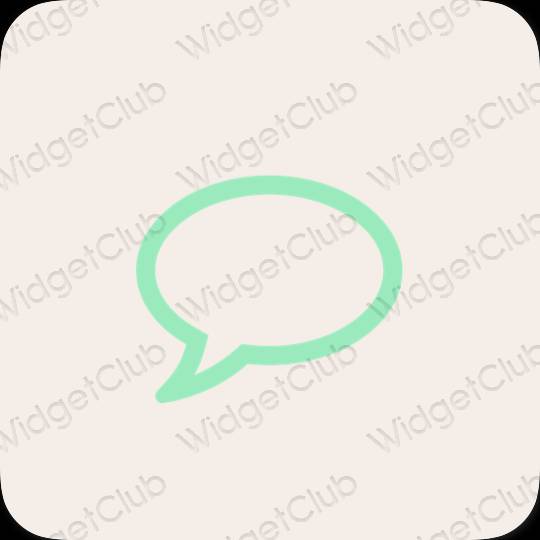 Aesthetic beige Messages app icons