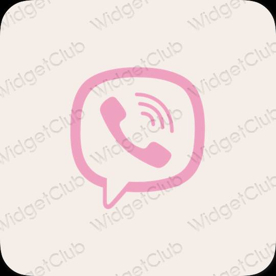 Aesthetic beige Viber app icons