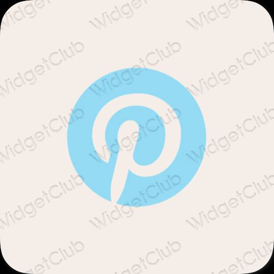 Aesthetic beige Pinterest app icons