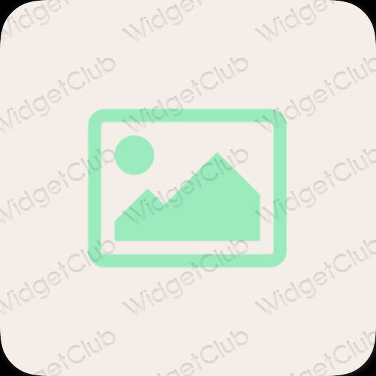 Aesthetic beige Photos app icons