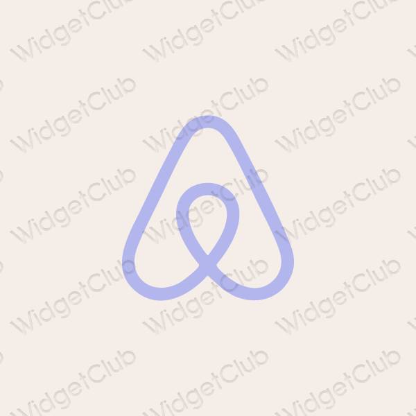زیبایی شناسی رنگ بژ Airbnb آیکون های برنامه