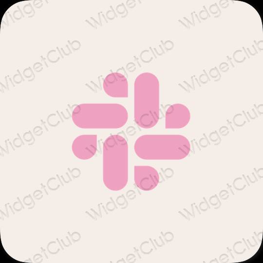 Aesthetic beige Slack app icons