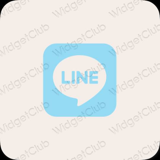 Aesthetic beige LINE app icons
