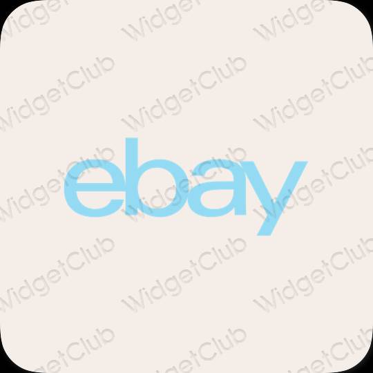 Aesthetic beige eBay app icons