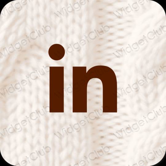 Icônes d'application Linkedin esthétiques