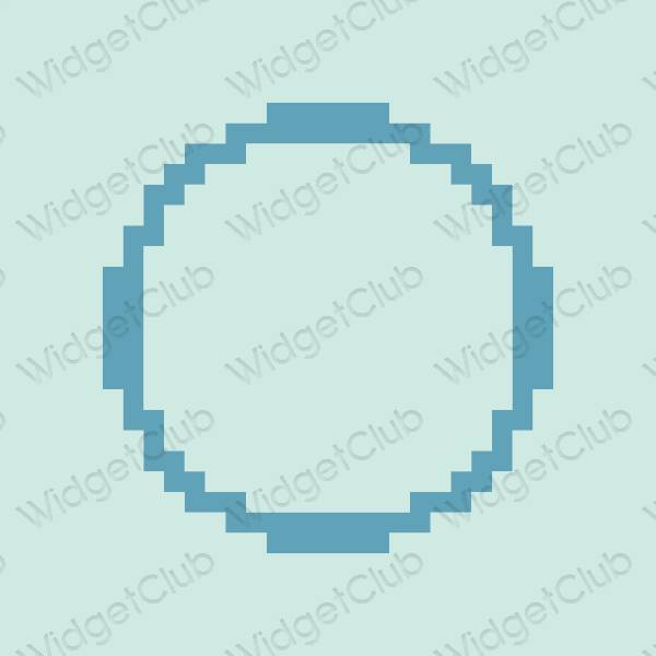 Aesthetic pastel blue SODA app icons