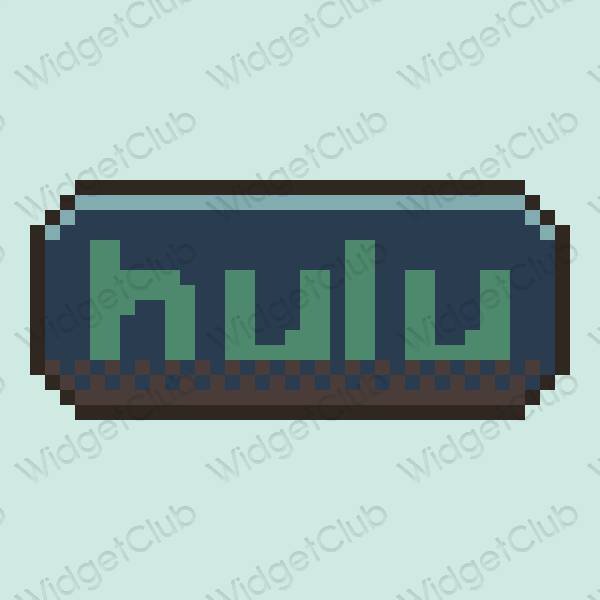 審美的 淡藍色 hulu 應用程序圖標