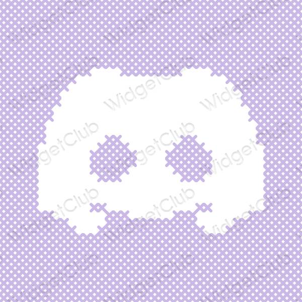 Aesthetic purple discord app icons