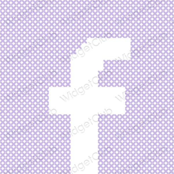 Aesthetic purple Facebook app icons