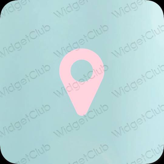 Aesthetic Google Map app icons