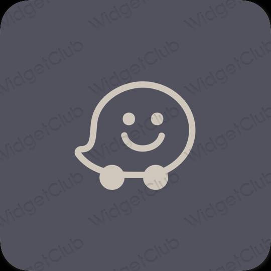 אייקוני אפליקציה Waze אסתטיים