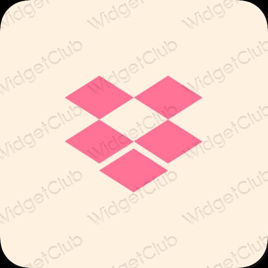 审美的 浅褐色的 Dropbox 应用程序图标