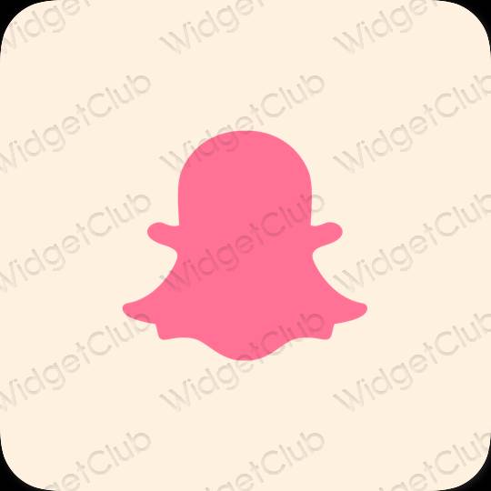 Esteetiline beež snapchat rakenduste ikoonid