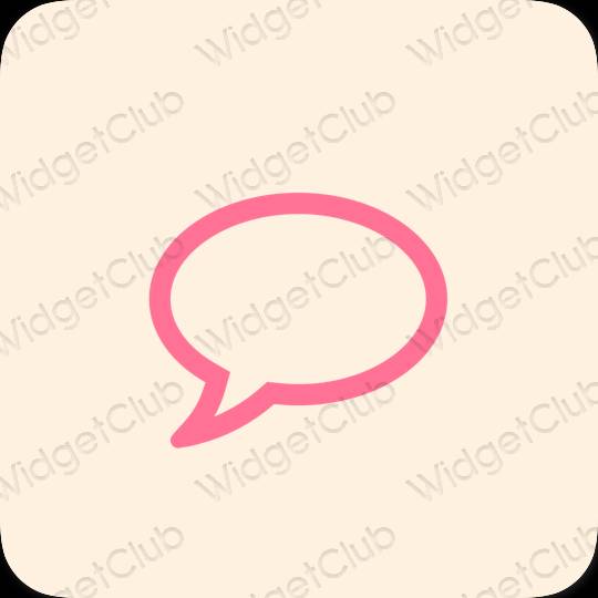 审美的 浅褐色的 Messages 应用程序图标