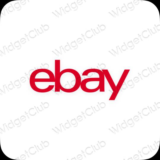 ესთეტიკური eBay აპლიკაციის ხატები