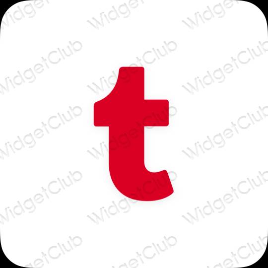 Pictograme pentru aplicații Tumblr estetice