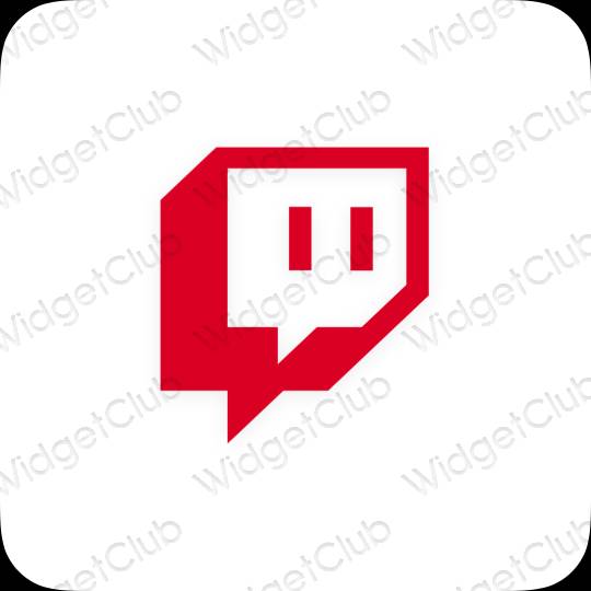 Pictograme pentru aplicații Twitch estetice