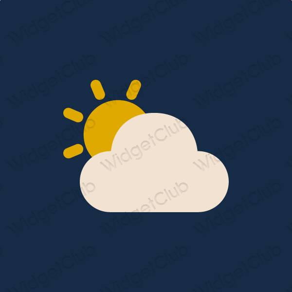 ესთეტიკური Weather აპლიკაციის ხატები