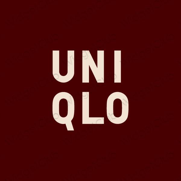 ესთეტიკური UNIQLO აპლიკაციის ხატები
