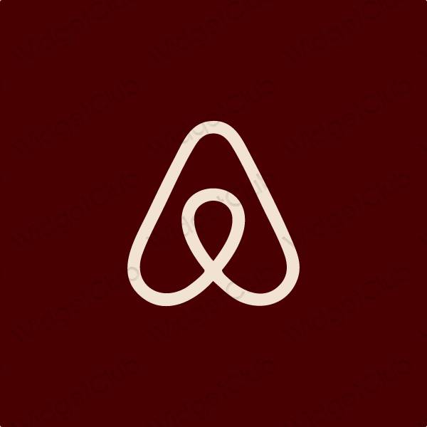 ესთეტიკური Airbnb აპლიკაციის ხატები