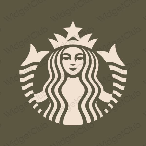 Ikon apl Starbucks Estetik