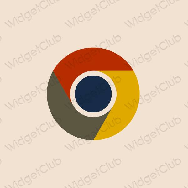 ესთეტიკური Chrome აპლიკაციის ხატები