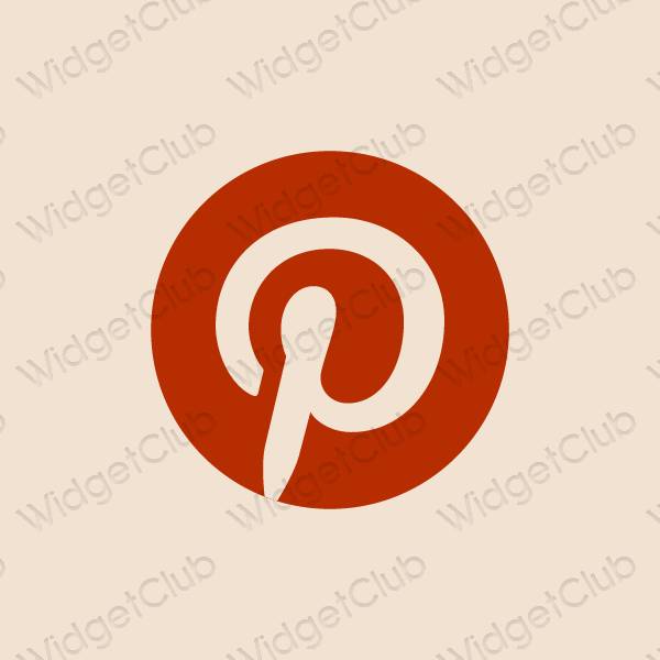 ესთეტიკური Pinterest აპლიკაციის ხატები