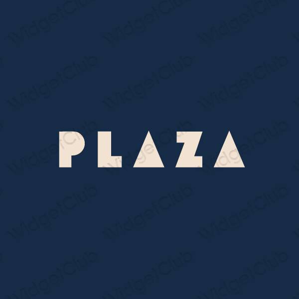 ესთეტიკური PLAZA აპლიკაციის ხატები