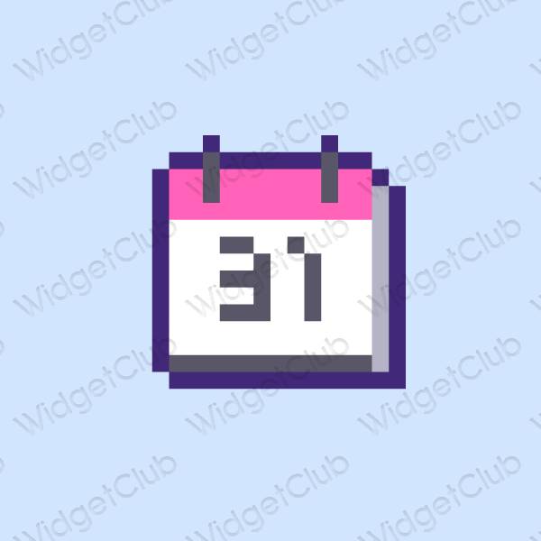 미적인 파스텔 블루 Calendar 앱 아이콘