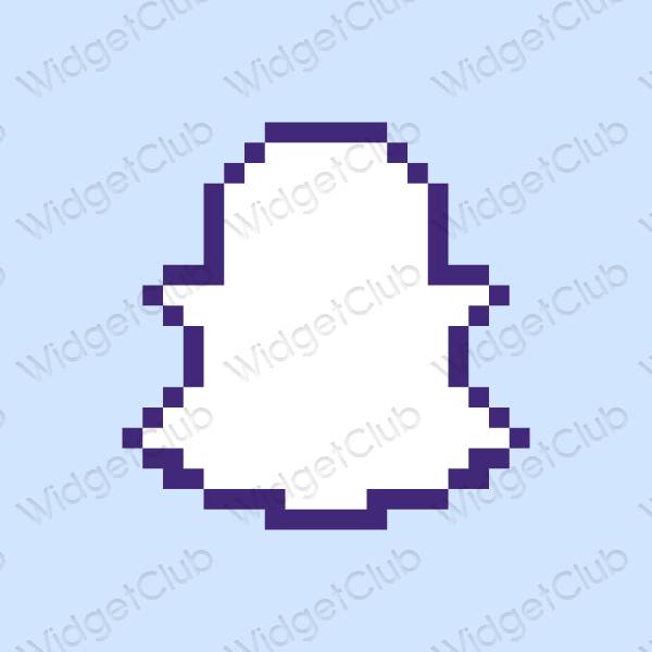 Estetski pastelno plava snapchat ikone aplikacija